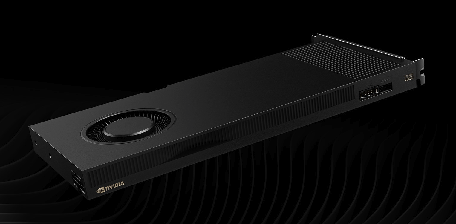Schwarze NVIDIA RTX PRO 4000 Blackwell Grafikkarte